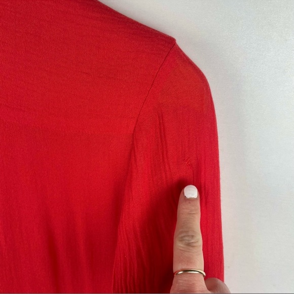 DIANE VON FURSTENBERG Hatti Coral Blouse 0 - Picture 5 of 6